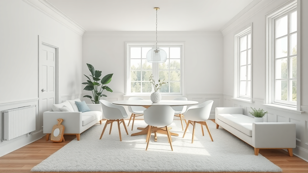 white dining room