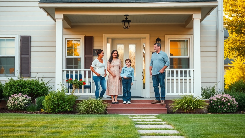 Home owners in front of home they will be repairing
