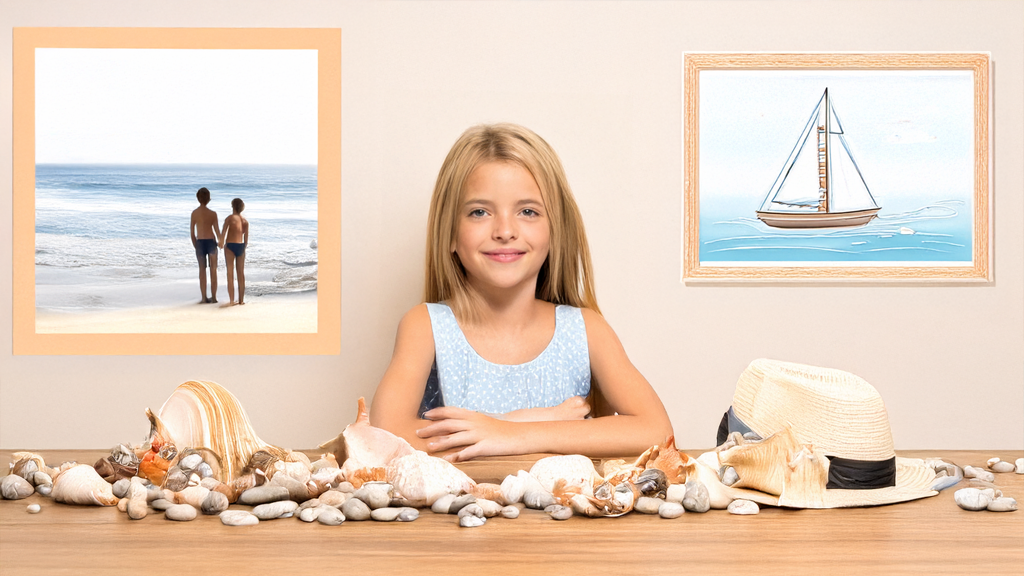 girl with sea shells