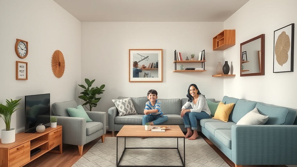 mom with son sitting on couch