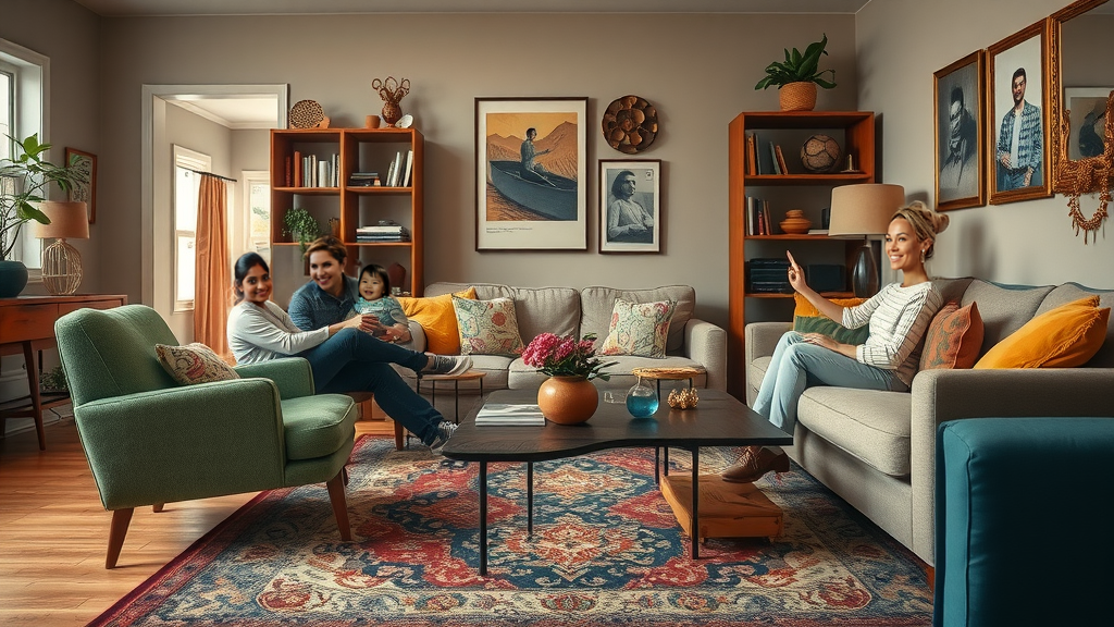 people in living room